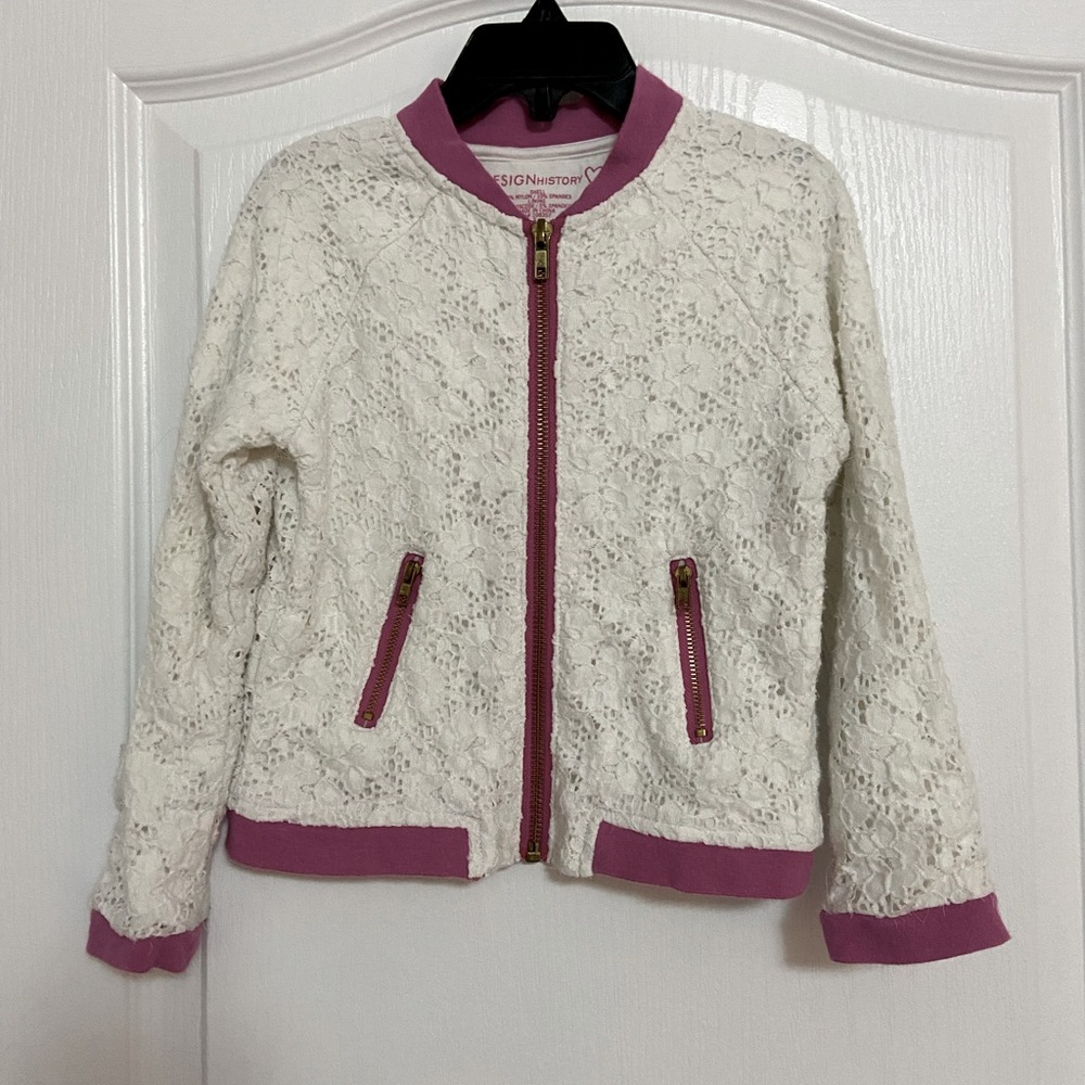 Design History size small bomber style zip up